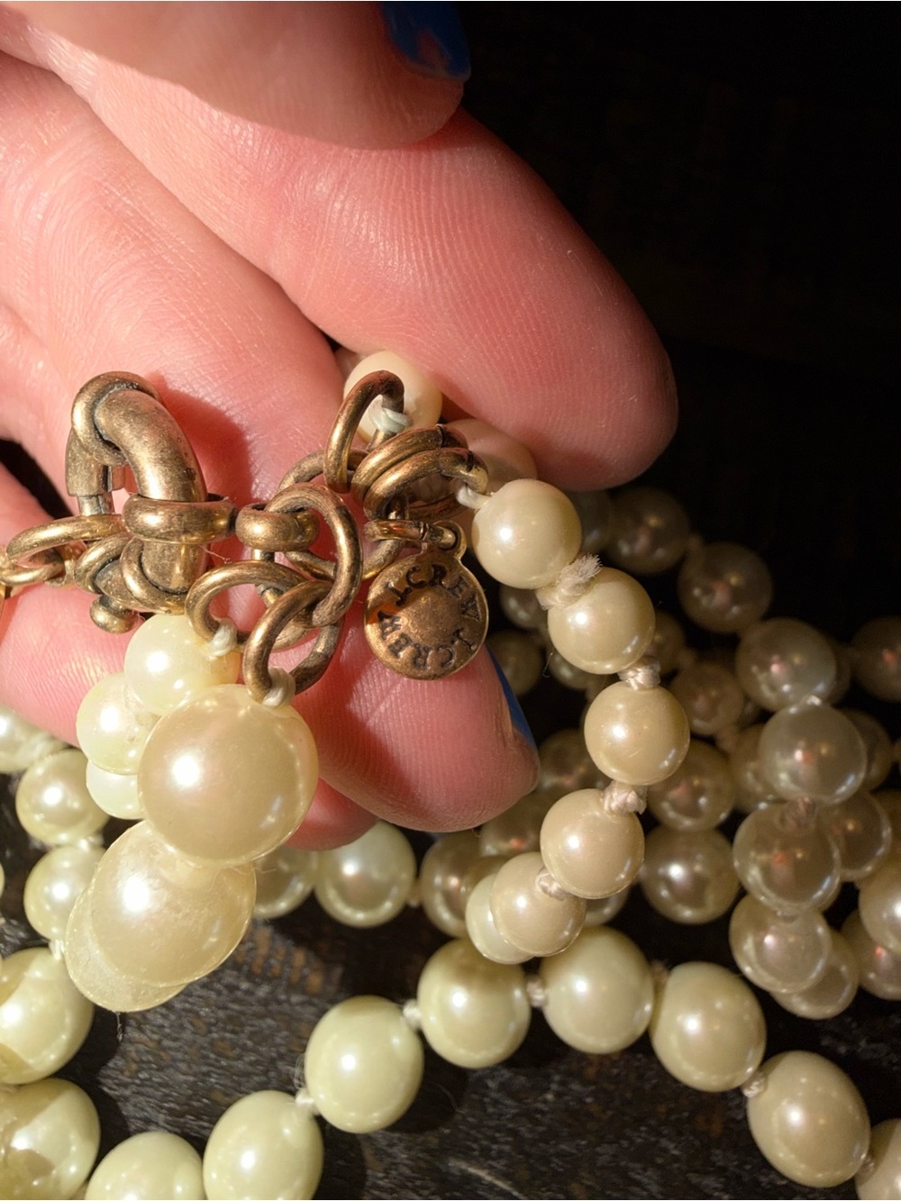 🤎 J. CREW // Classic Multi-Strand Ivory Pearl Necklace - Picture 2 of 3
